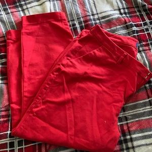 Old Navy Pixie Capris, red, size 16